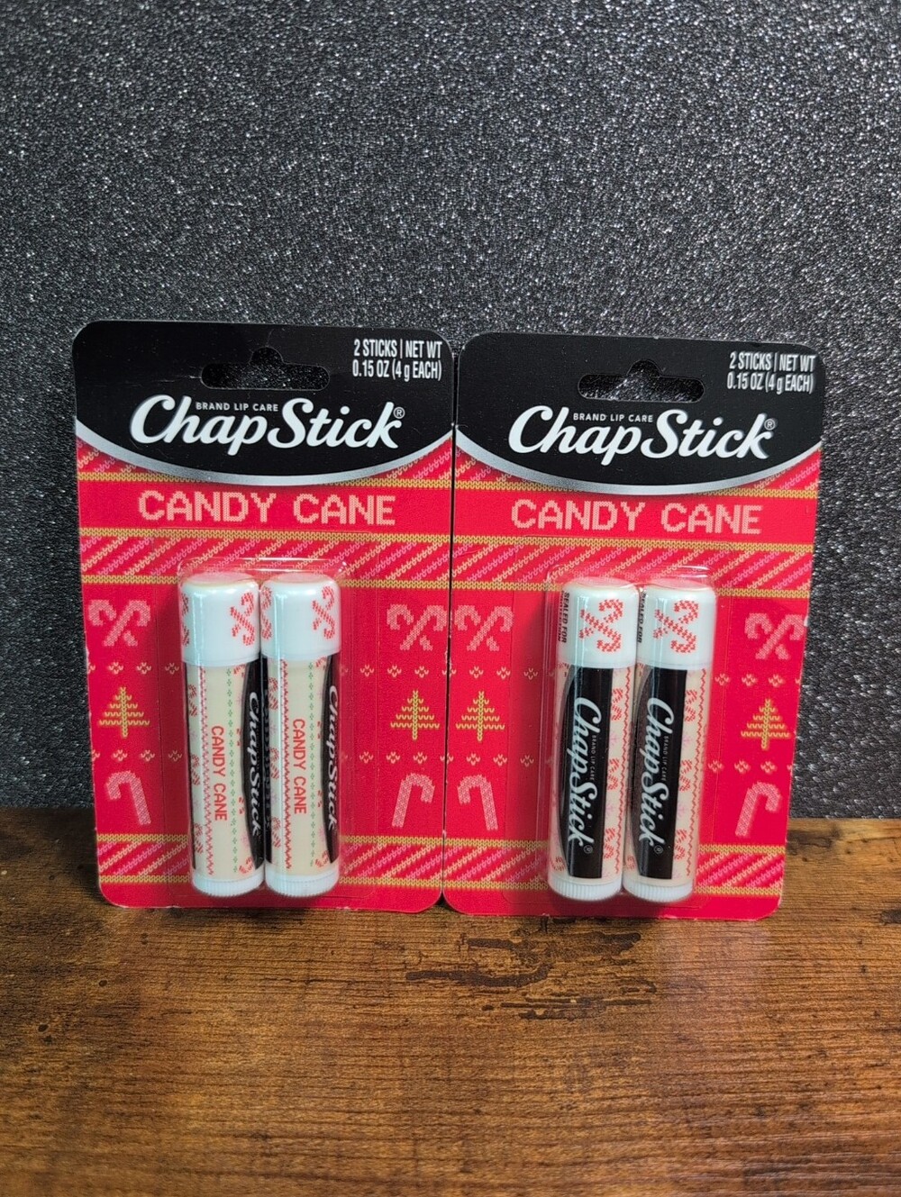 Chapstick Candy Cane Lip Balm 4 Sticks